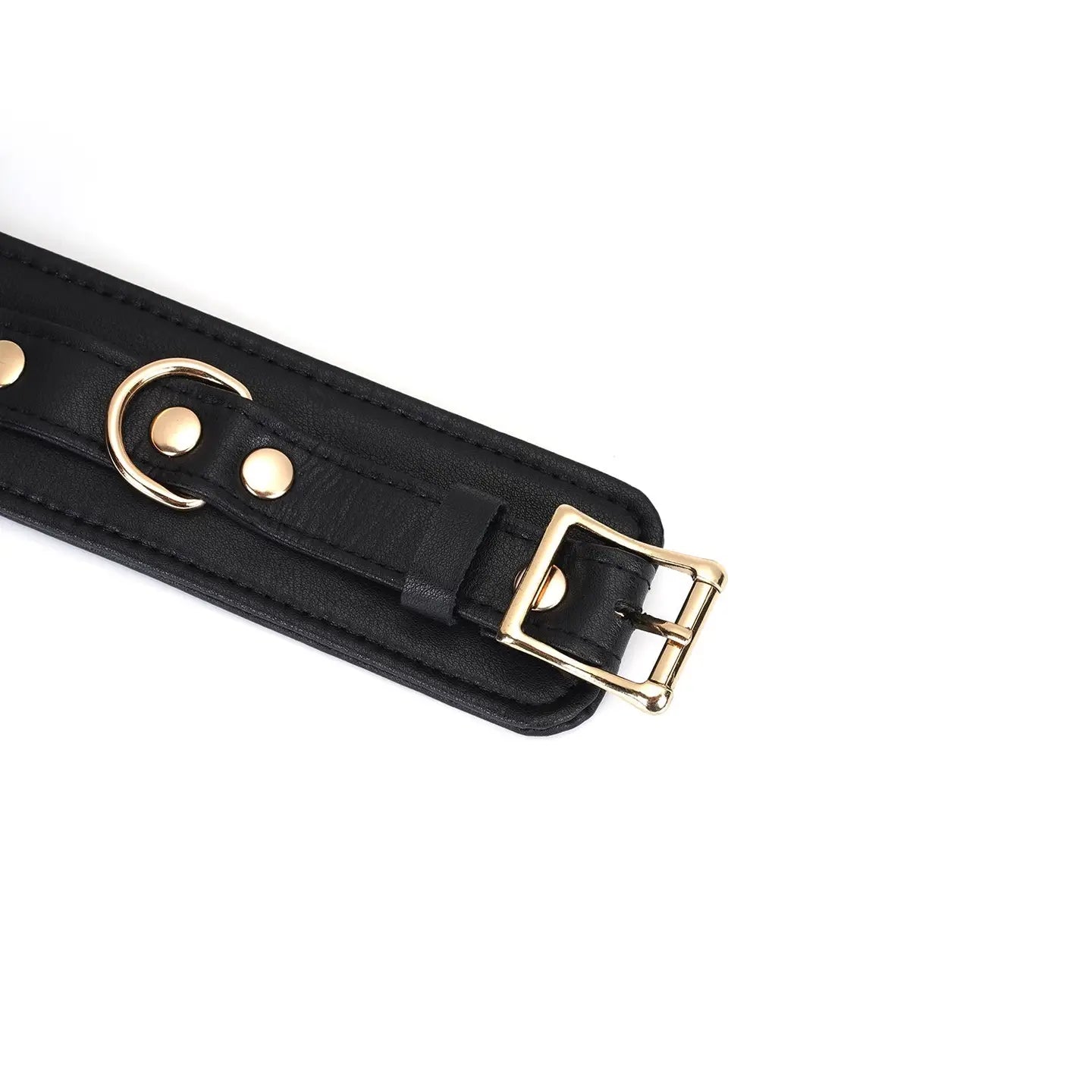 ANON SECRETS - DARK SECRET BLACK LEATHER ANKLE CUFFS