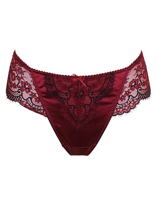 POUR MOI - Hollywood Deep Thong in Burgundy