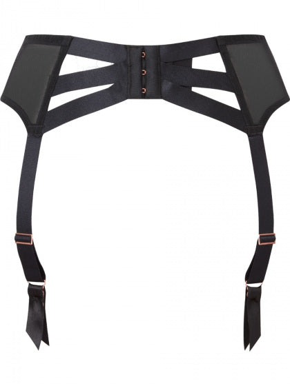 GOSSARD - VIP Confession Suspender - Black/Burgundy