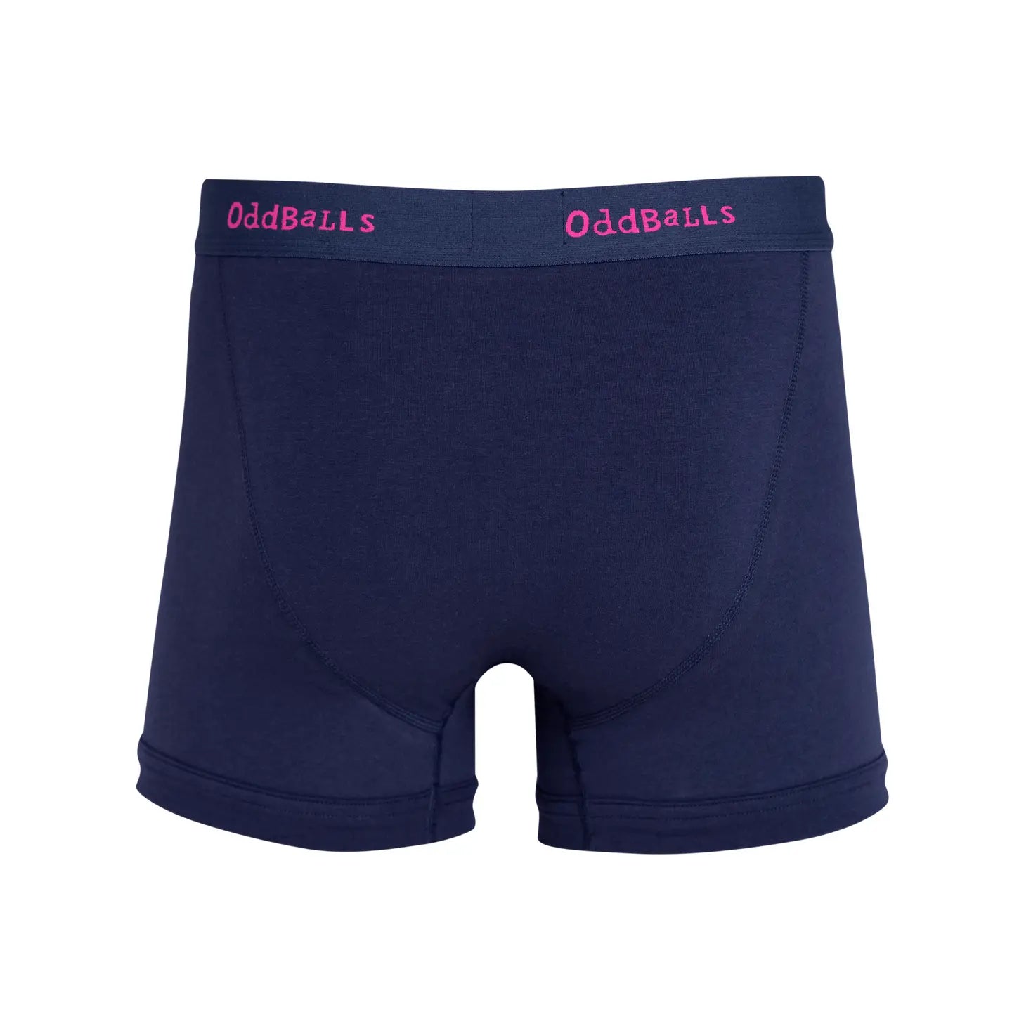 Oddballs - Navy & Magenta - Mens Cotton Boxer Shorts