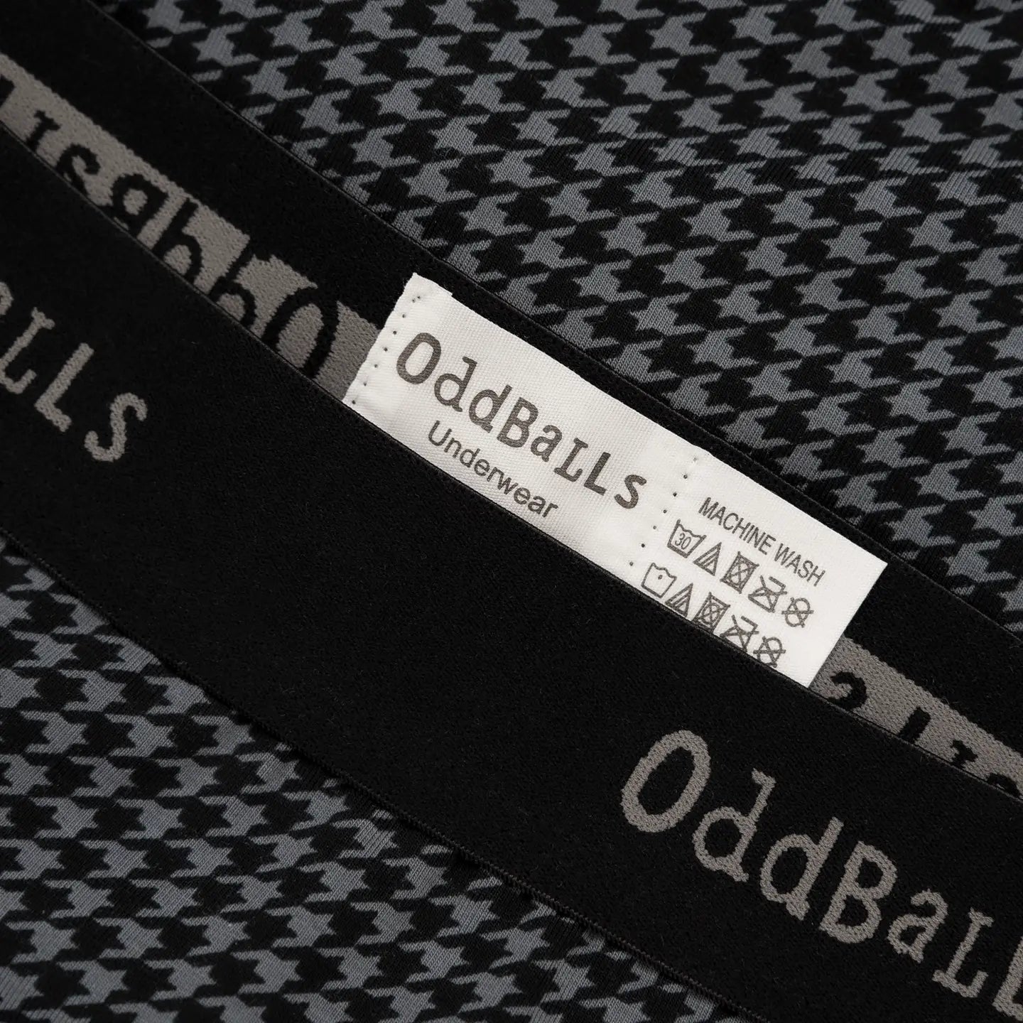 Oddballs - Houndstooth - Mens Cotton Boxer Shorts