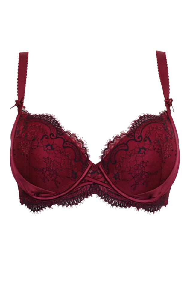 POUR MOI - Hollywood Padded Balconette Bra in Burgundy