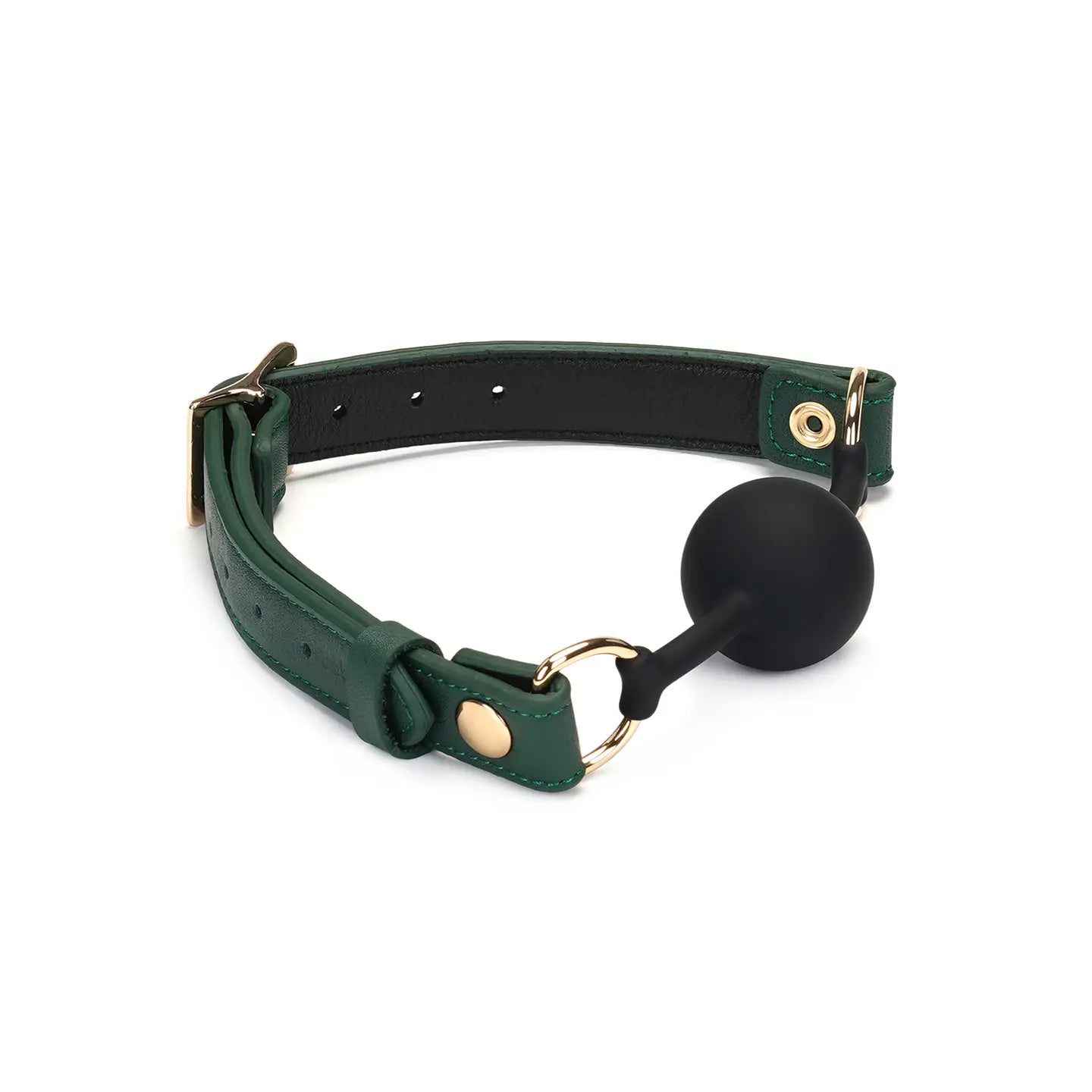 ANON SECRETS - Mossy Chic LEATHER AND SILICONE BALL GAG