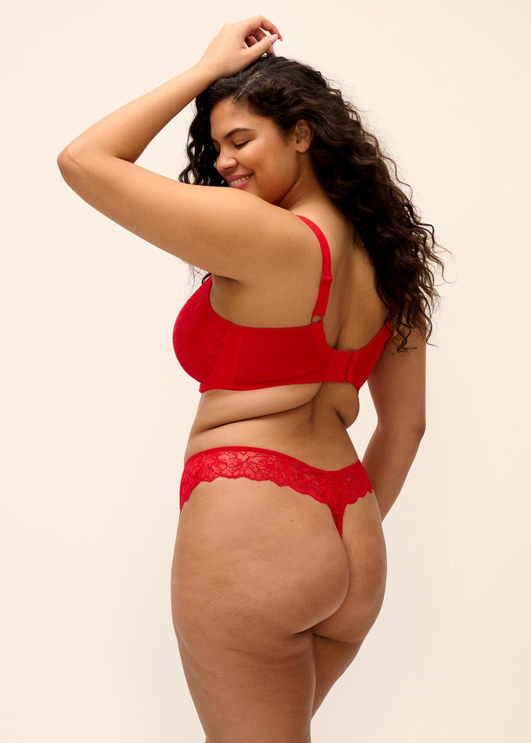 ELOMI - Brianna Uw Plunge Bra in Haute Red