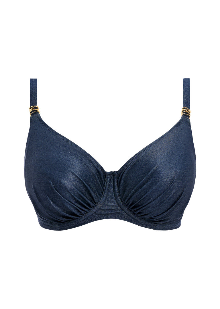 FANTASIE - Paros Coast Uw Gathered Full Cup Bikini Top in Midnight Sparkle
