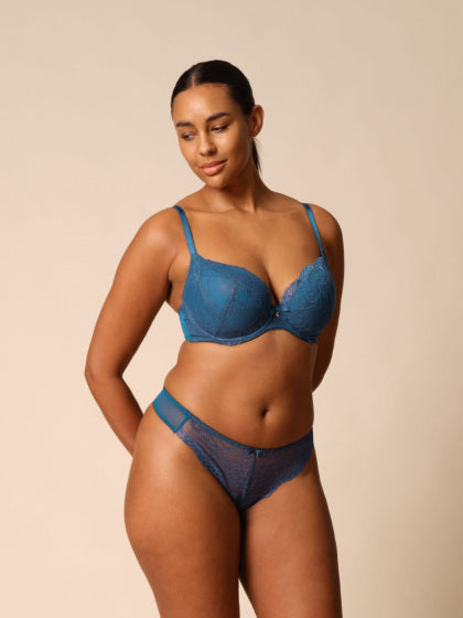 GOSSARD - SUPERBOOST PADDED PLUNGE BRA IN deep teal