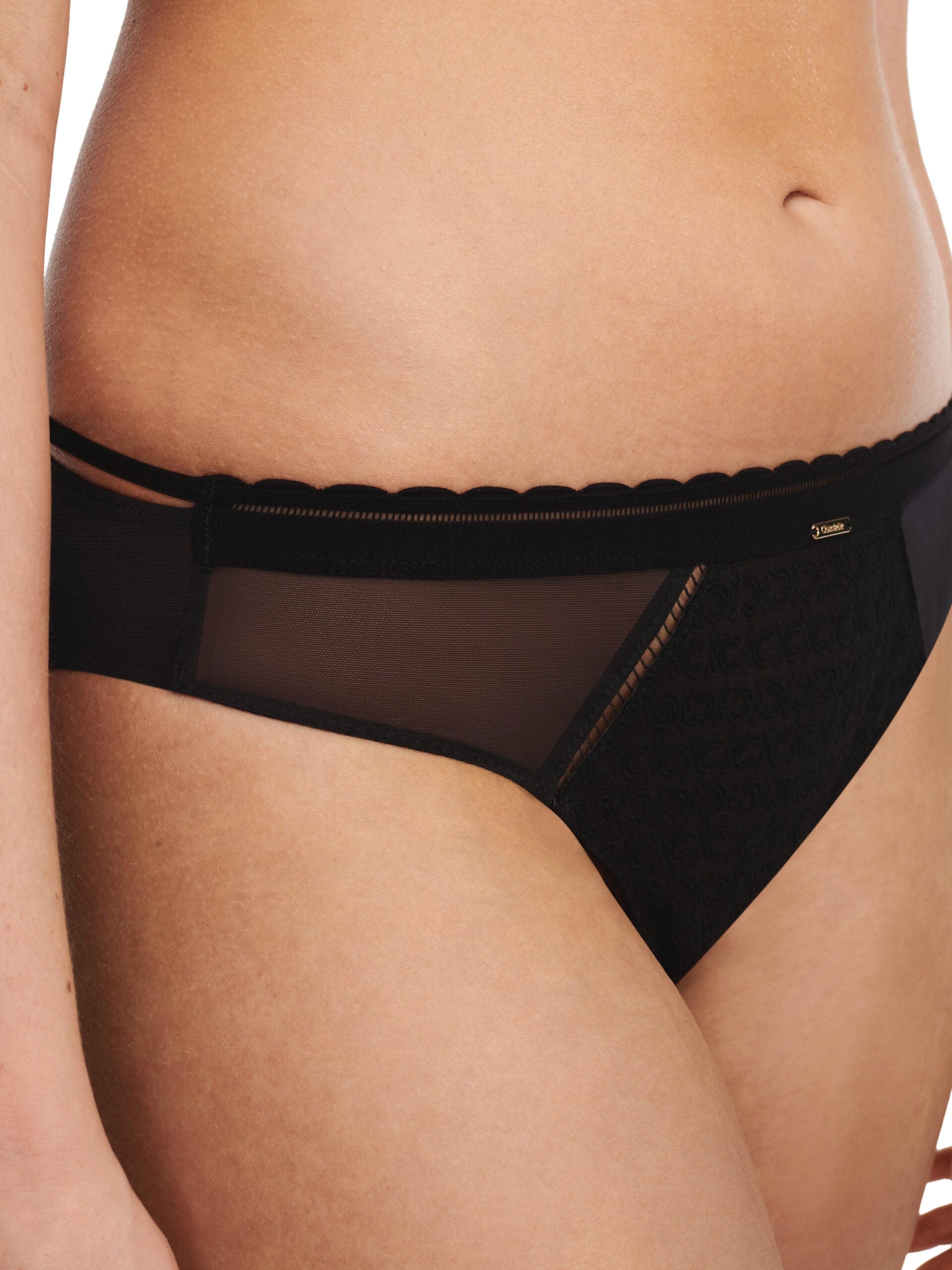 CHANTELLE - MONOGRAM BRIEF IN BLACK