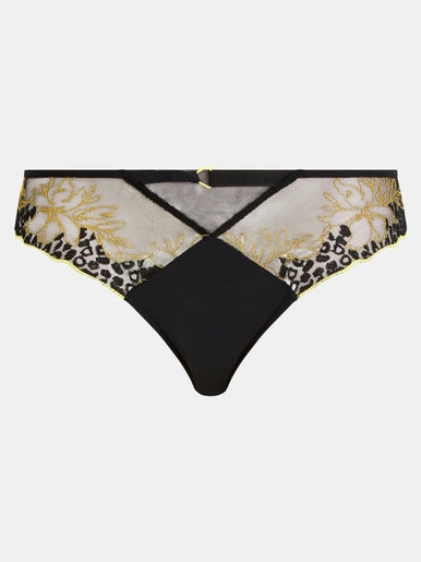 Chantelle Pulp - Spice brief in Noir and yellow
