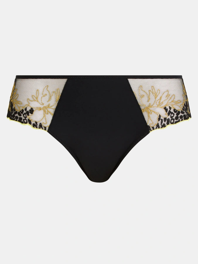 Chantelle Pulp - Spice short in Noir and yellow