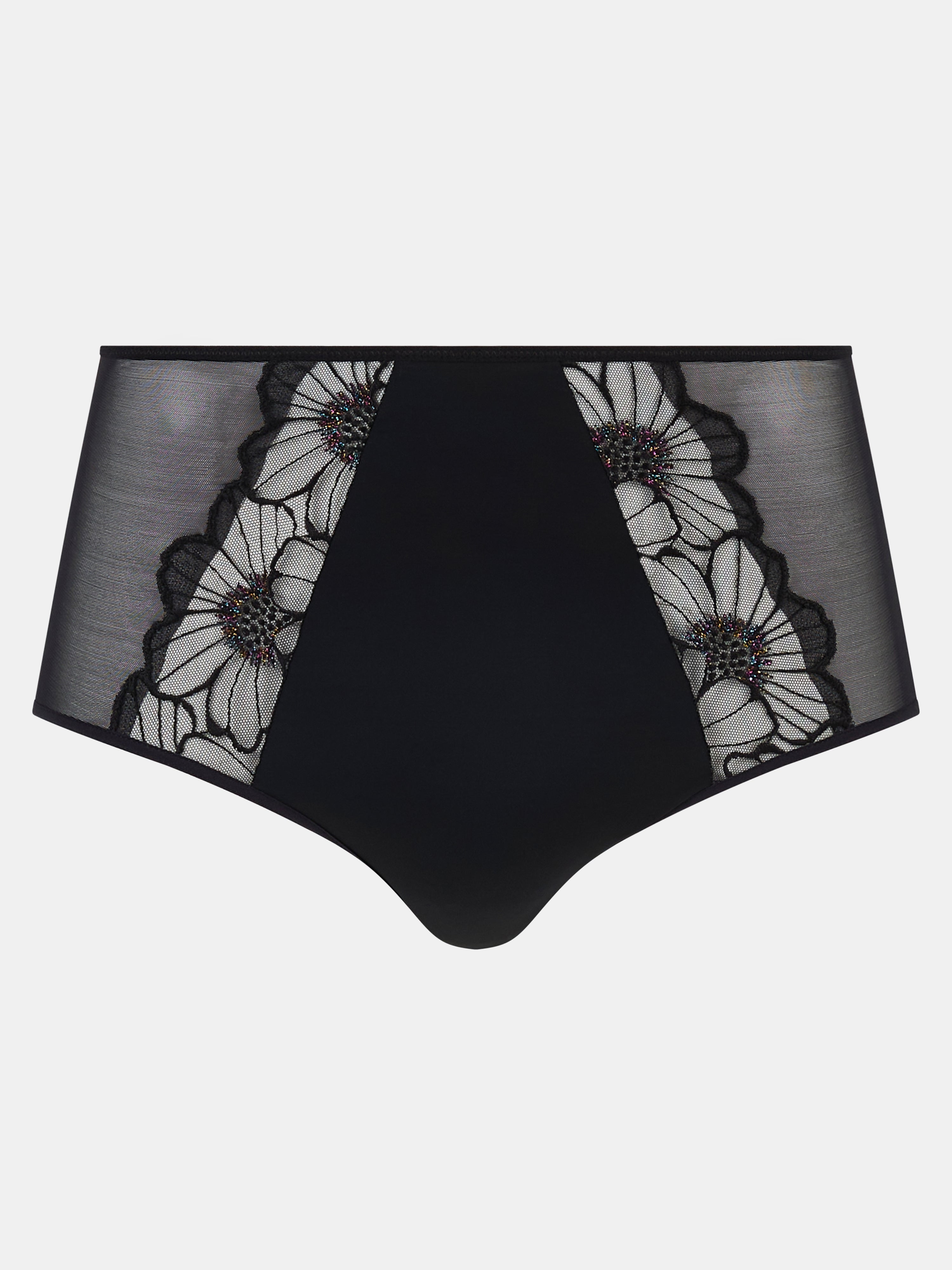 Chantelle - Lush high waisted full brief in Festive Black