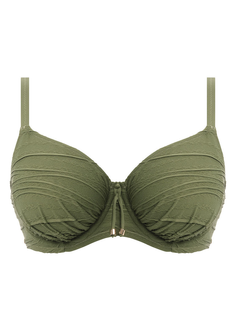 FANTASIE - BEACH WAVES FULL CUP BIKINI TOP IN OLIVE