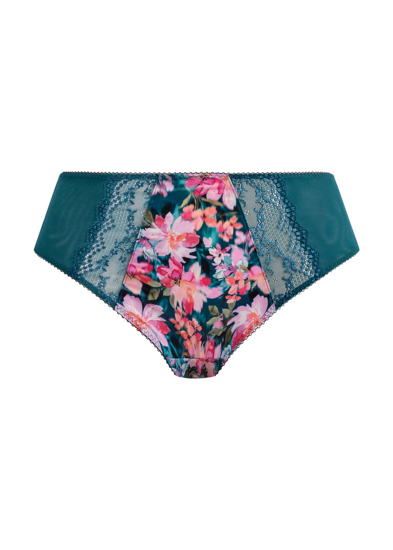 Elomi - Lucie High Leg Brief in Teal Floral