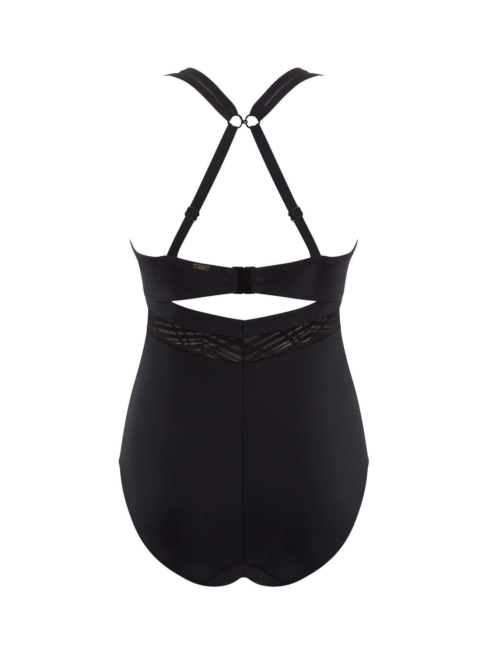 PANACHE - ONYX CHIC PLUNGE SWIMSUIT IN NOIR