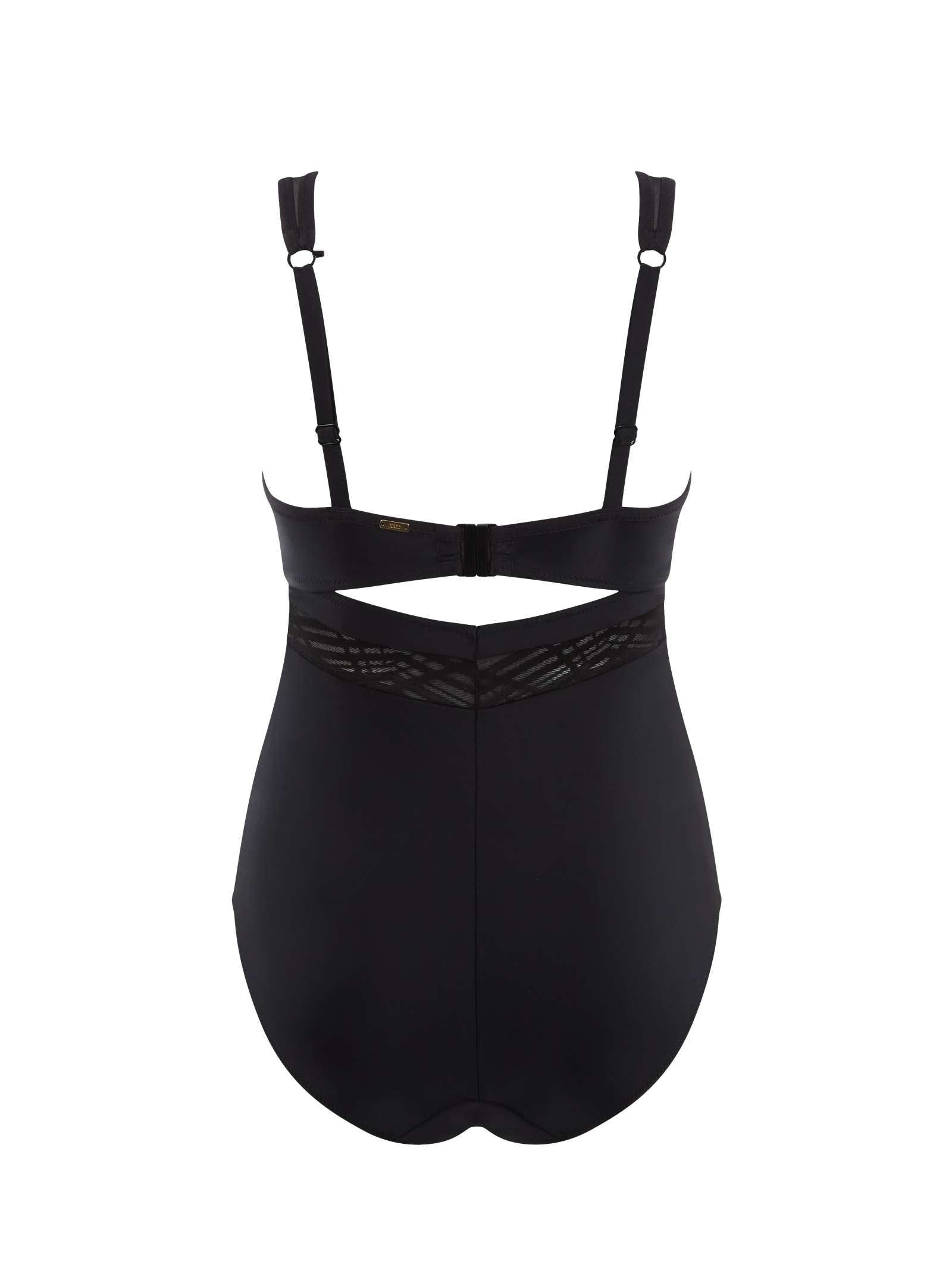 PANACHE - ONYX CHIC PLUNGE SWIMSUIT IN NOIR