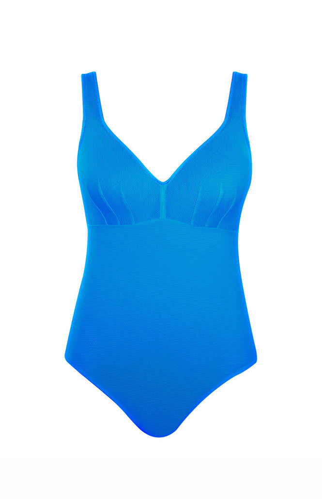 PANACHE - Lara Plunge Swimsuit in Aurora Blue