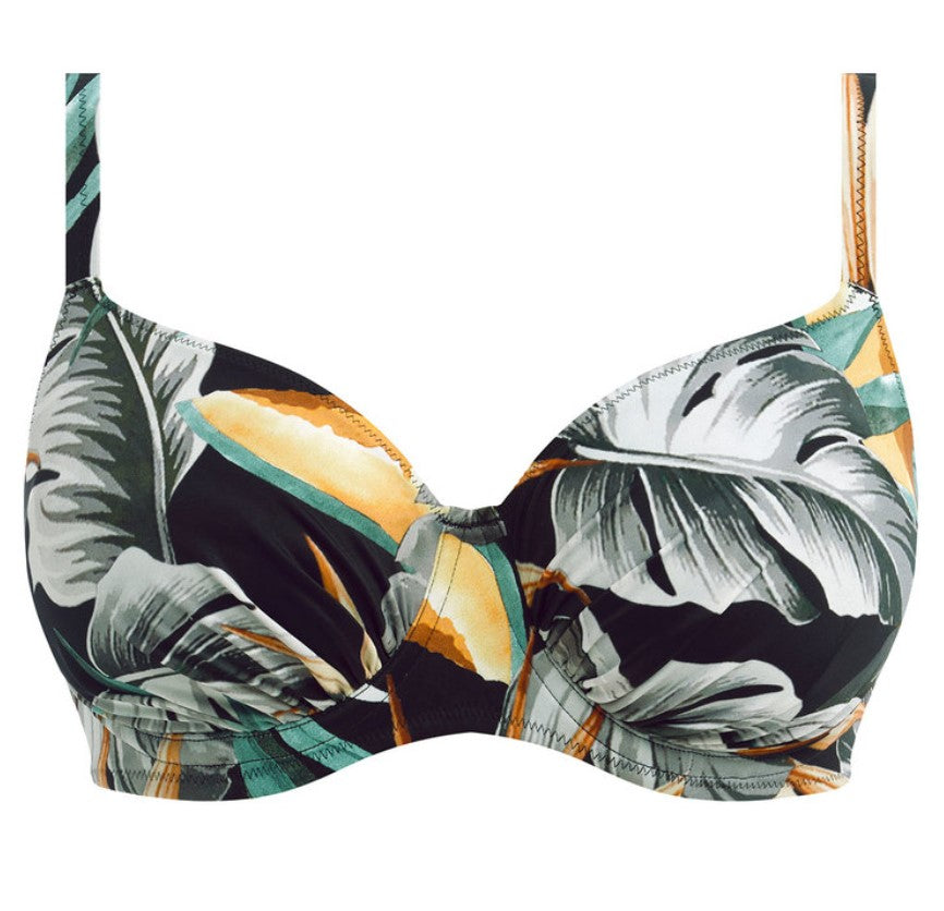 FANTASIE - BAMBOO GROVE FULL CUP BIKINI TOP IN BOTANICAL GREY