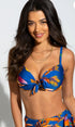 POUR MOI - PARADISO TIE FRONT BIKINI TOP IN ULTRAMARINE