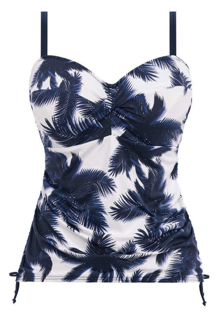 FANTASIE - CARMELITA AVENUE TWIST FRONT TANKINI IN NAVY AND WHITE