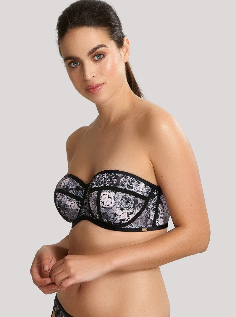 PANACHE - JOLEE BANDEAU BIKINI TOP IN SNAKE PRINT