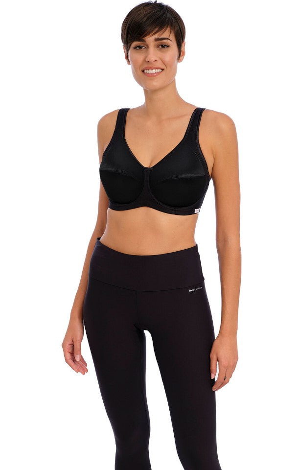 FREYA - CORE SPORTS BRA IN BLACK