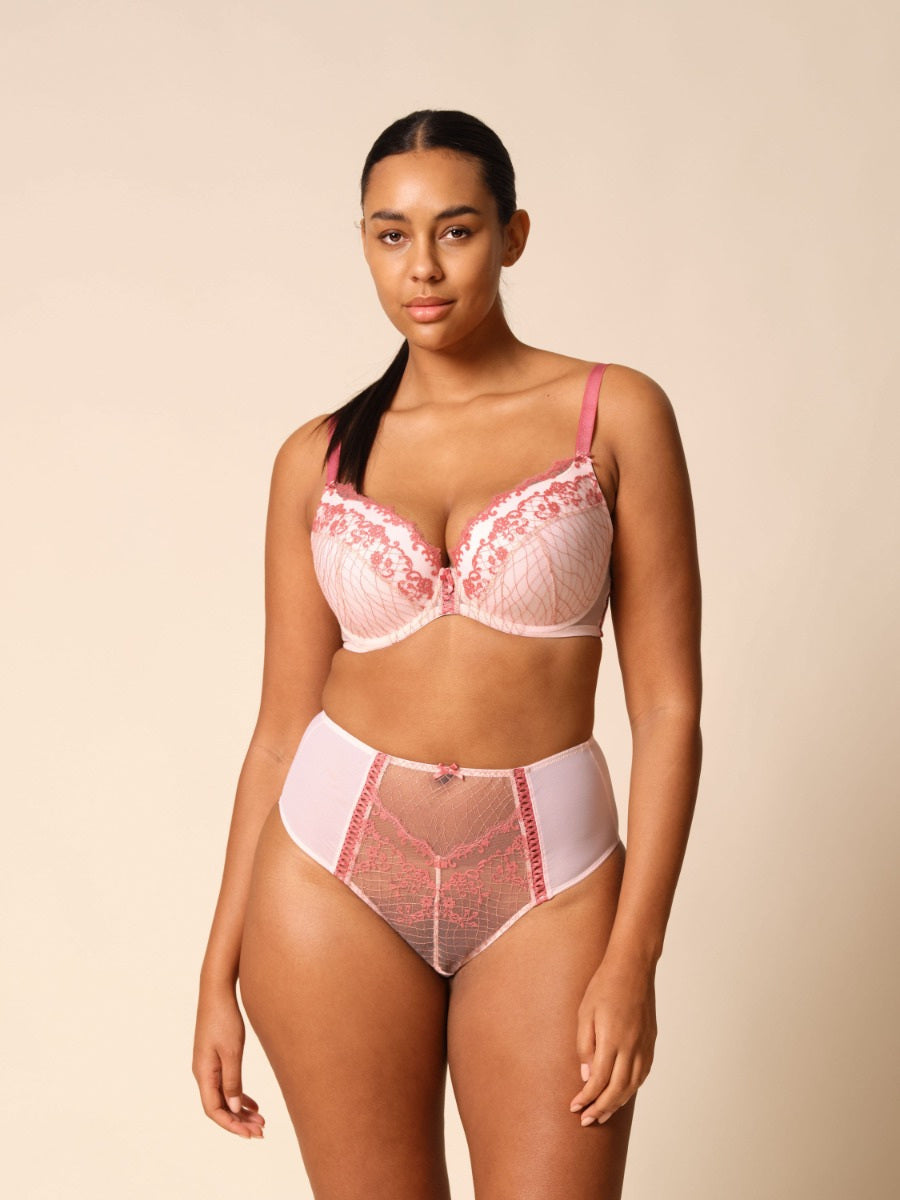 GOSSARD - Lacage High Waisted Brief in Rose