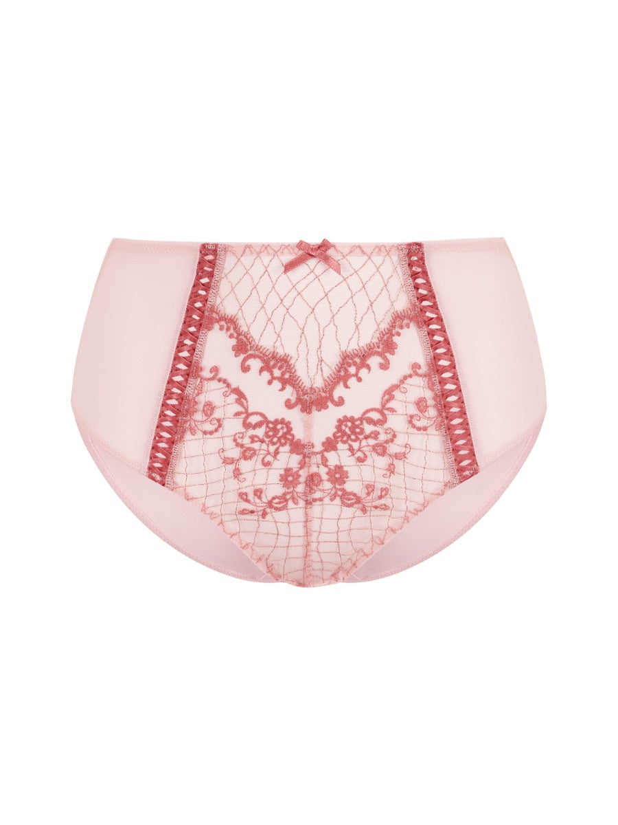 GOSSARD - Lacage High Waisted Brief in Rose