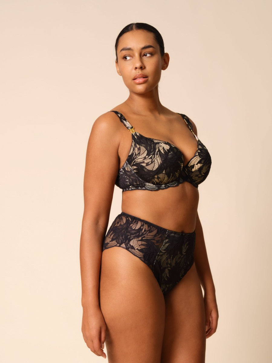 GOSSARD - Lace Soiree Padded Plunge Bra - Black