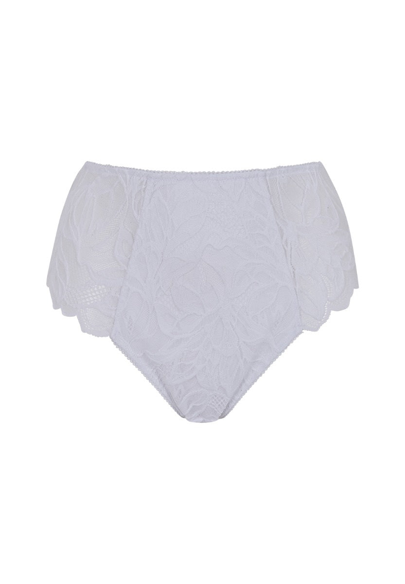 GOSSARD - Lace Soiree High Waist Brief - White