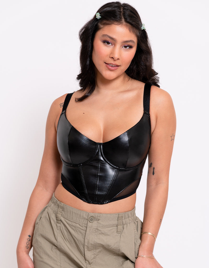 CURVY KATE - STORM LONG LINE BALCONY BRA IN BALCK