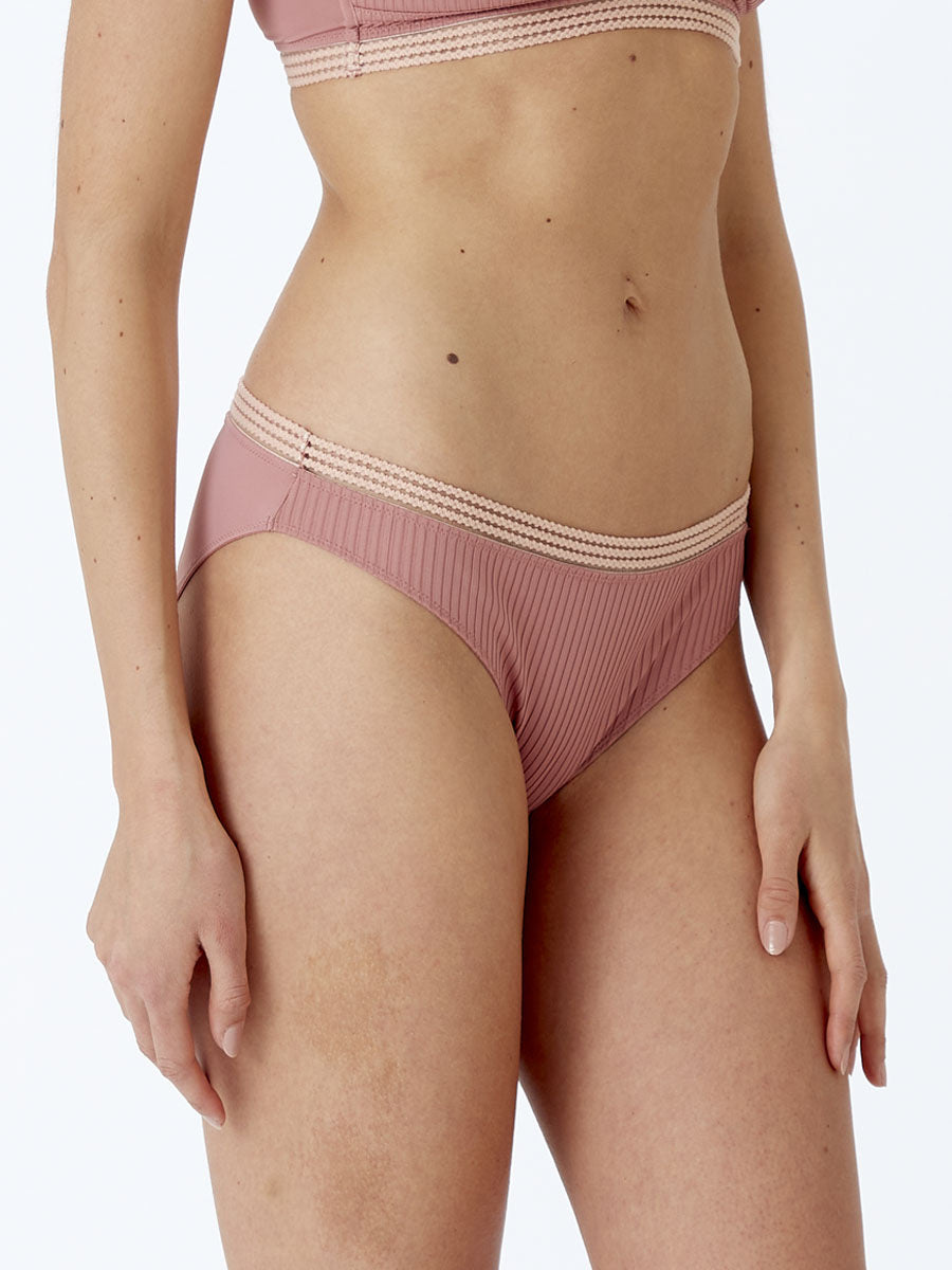 PRETTY POLLY - Contemporary Rib Brief - Dusty Rose