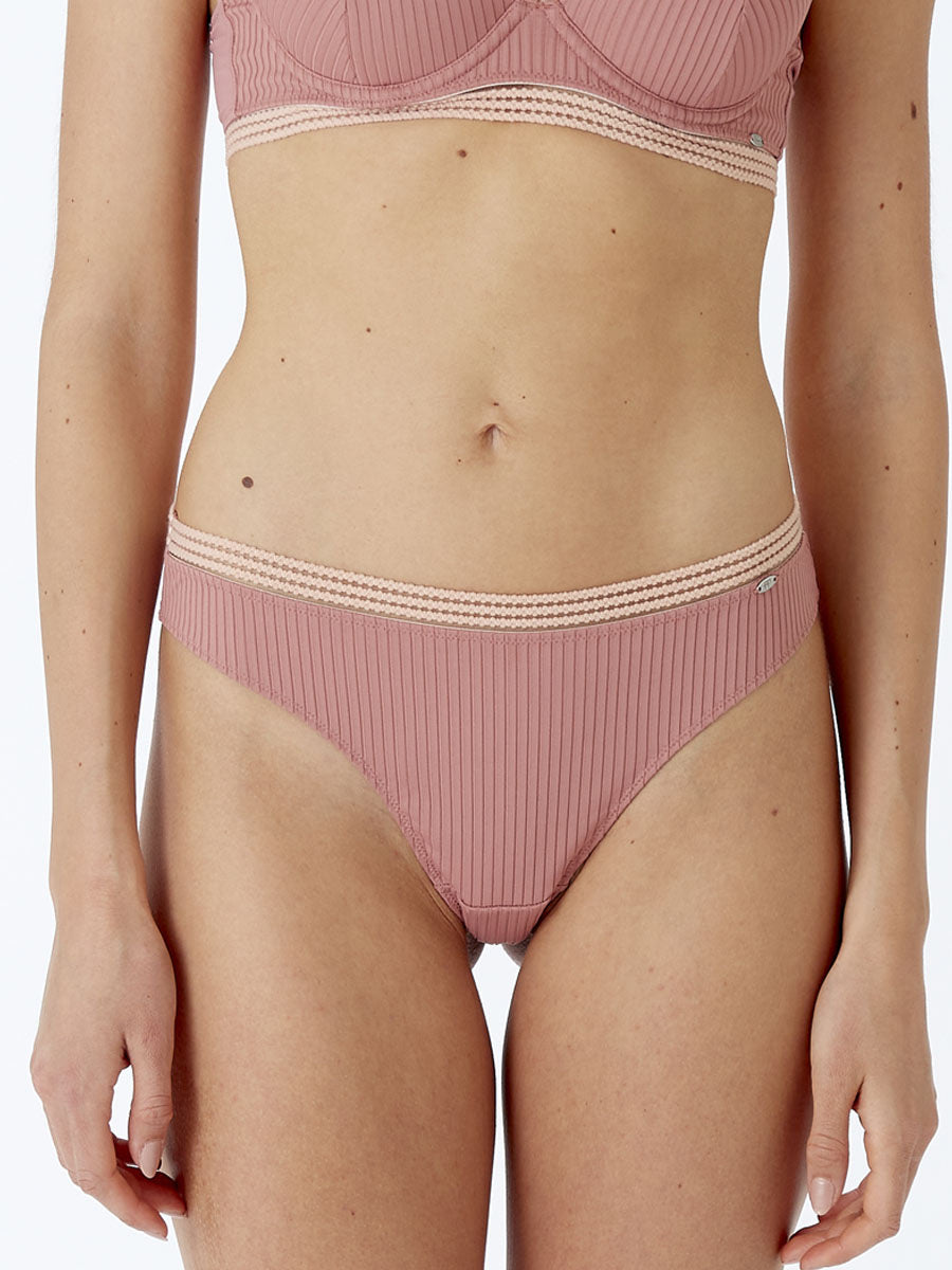 PRETTY POLLY - Contemporary Rib Thong - Dusty Rose