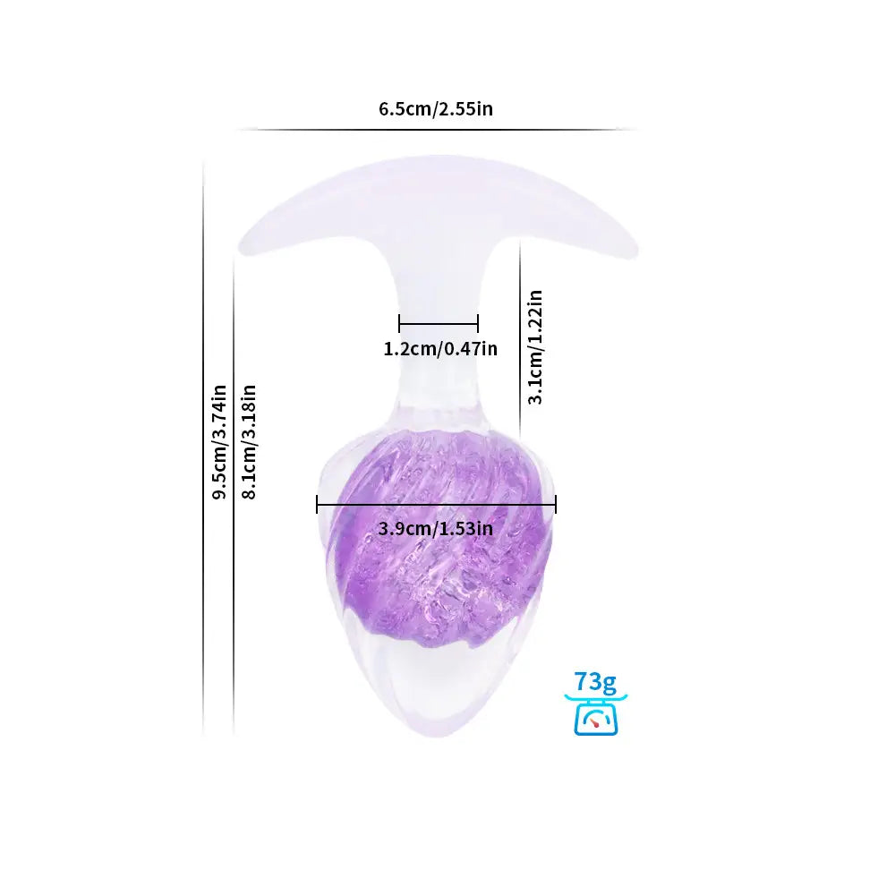 ANON SECRETS - Icecream-Shaped Crystal Anal Plug - Purple