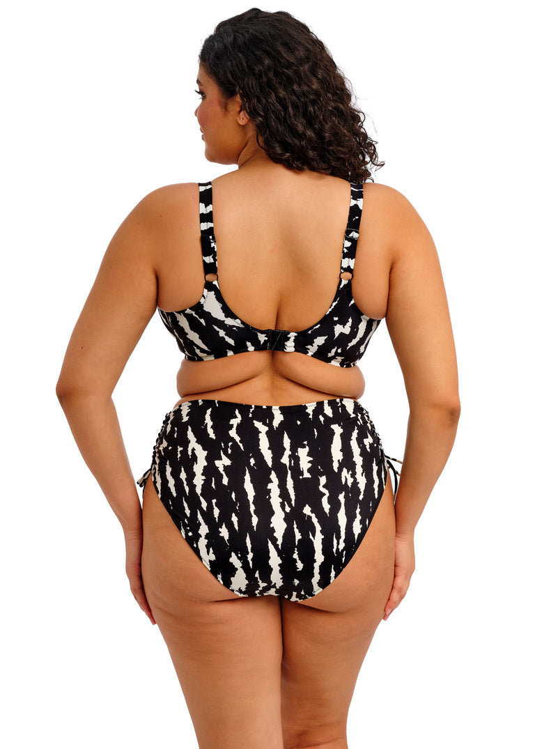 ELOMI - Echo Shell High Leg Bikini Brief in Black