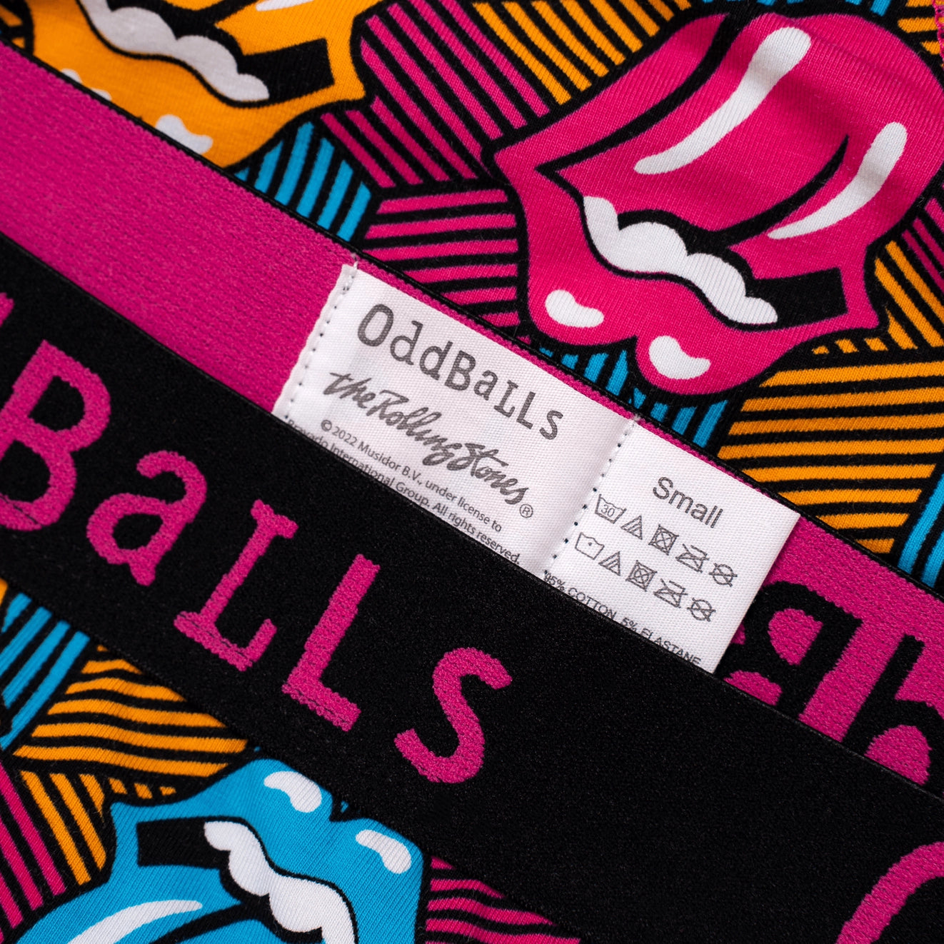 Oddballs - The Rolling Stones - Retro - Mens Cotton Boxer Shorts