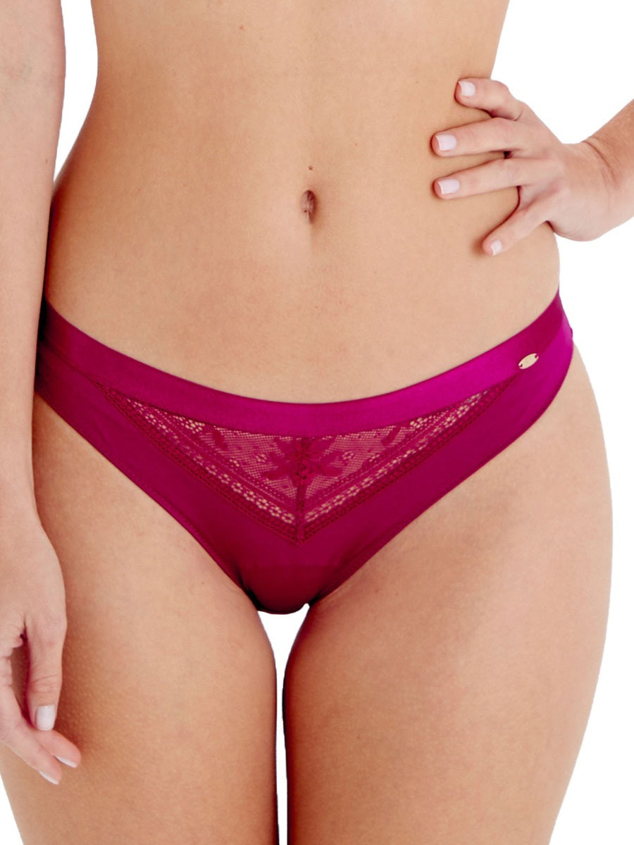PRETTY POLLY - Botanical Lace Brief - Fuchsia