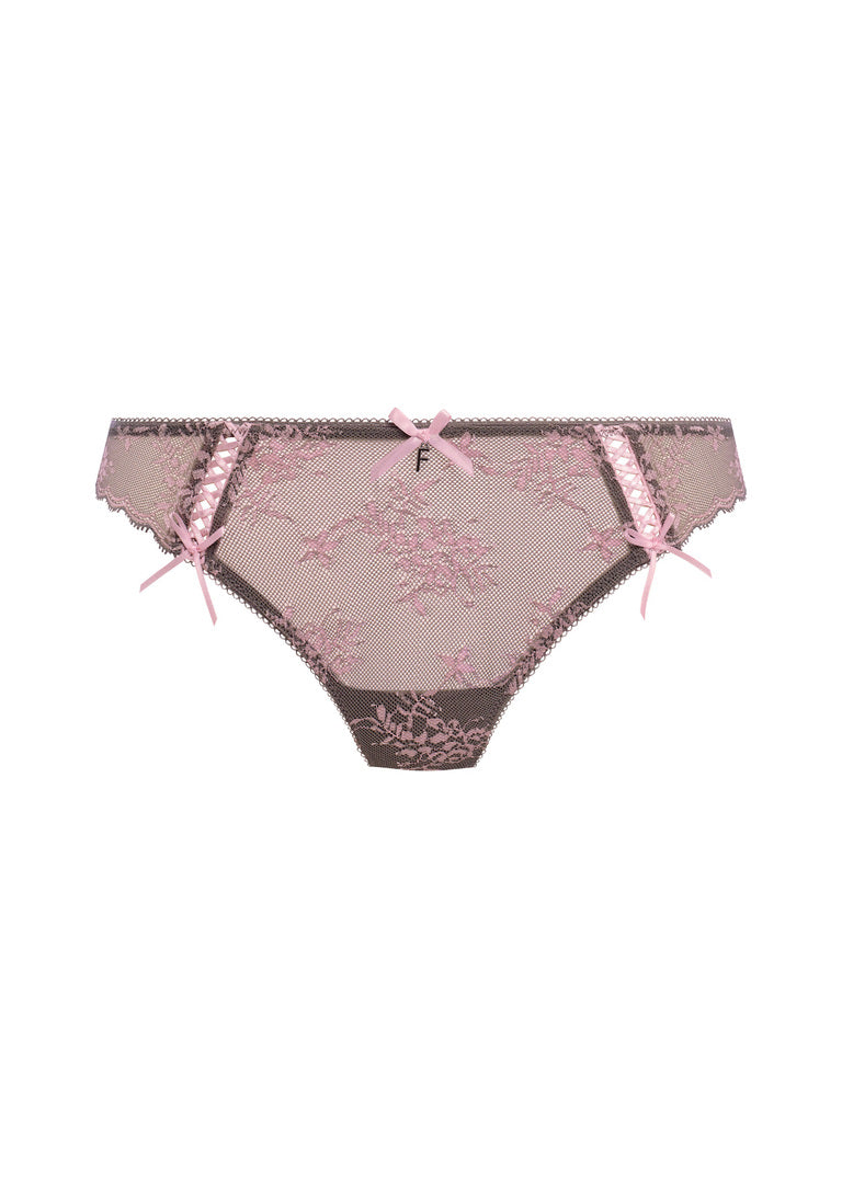 FREYA - OFFBEAT DECADENCE BRAZILIAN BRIEF IN GREY AND PINK