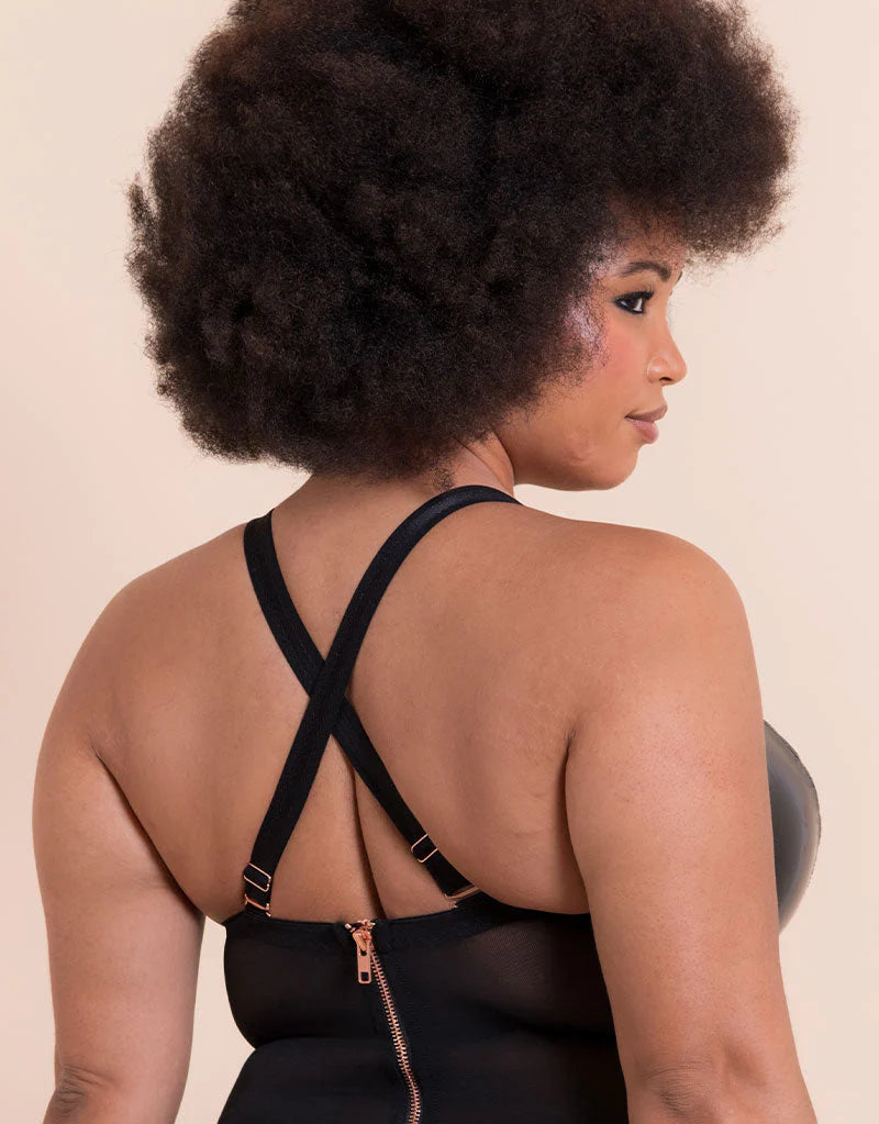 Scantilly - Classique Plunge Strapless Padded Body Black