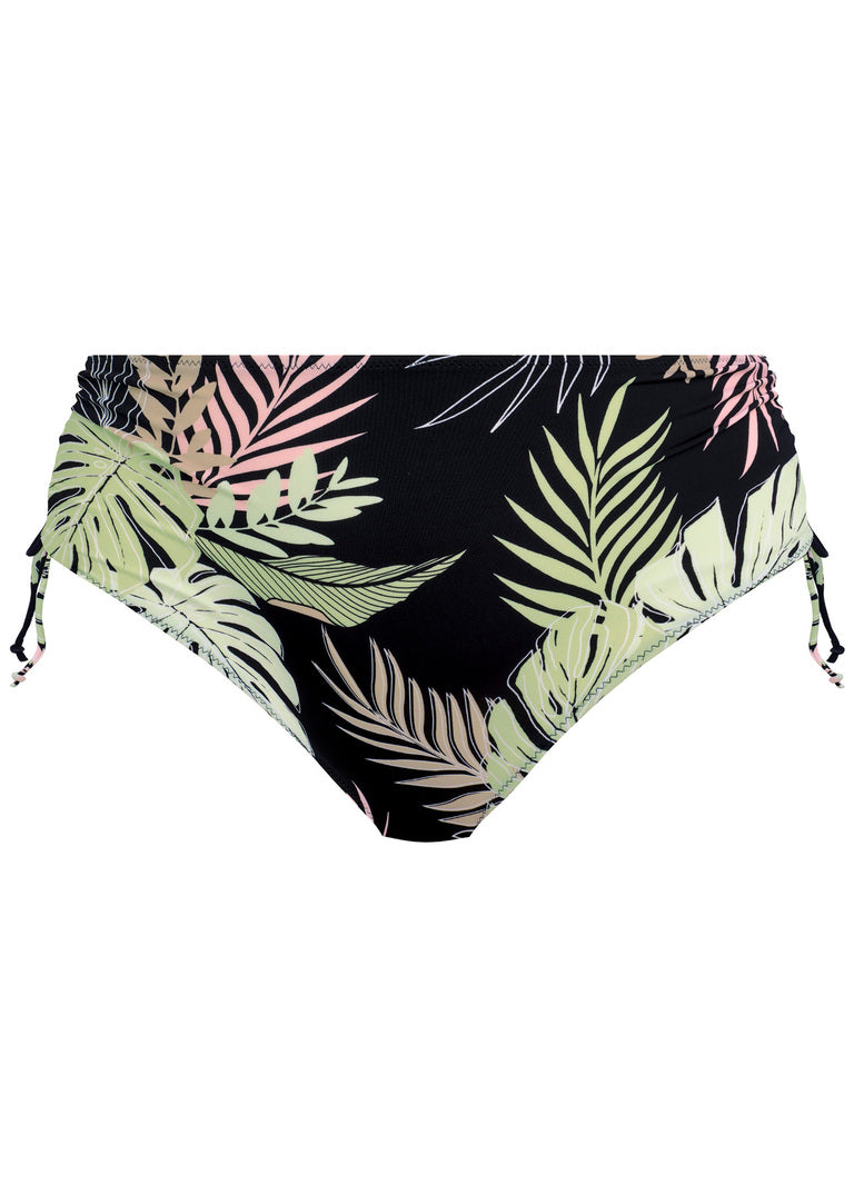 ELOMI - TROPICAL RETREAT ADJUSTABLE BIKINI BRIEF IN BLACK