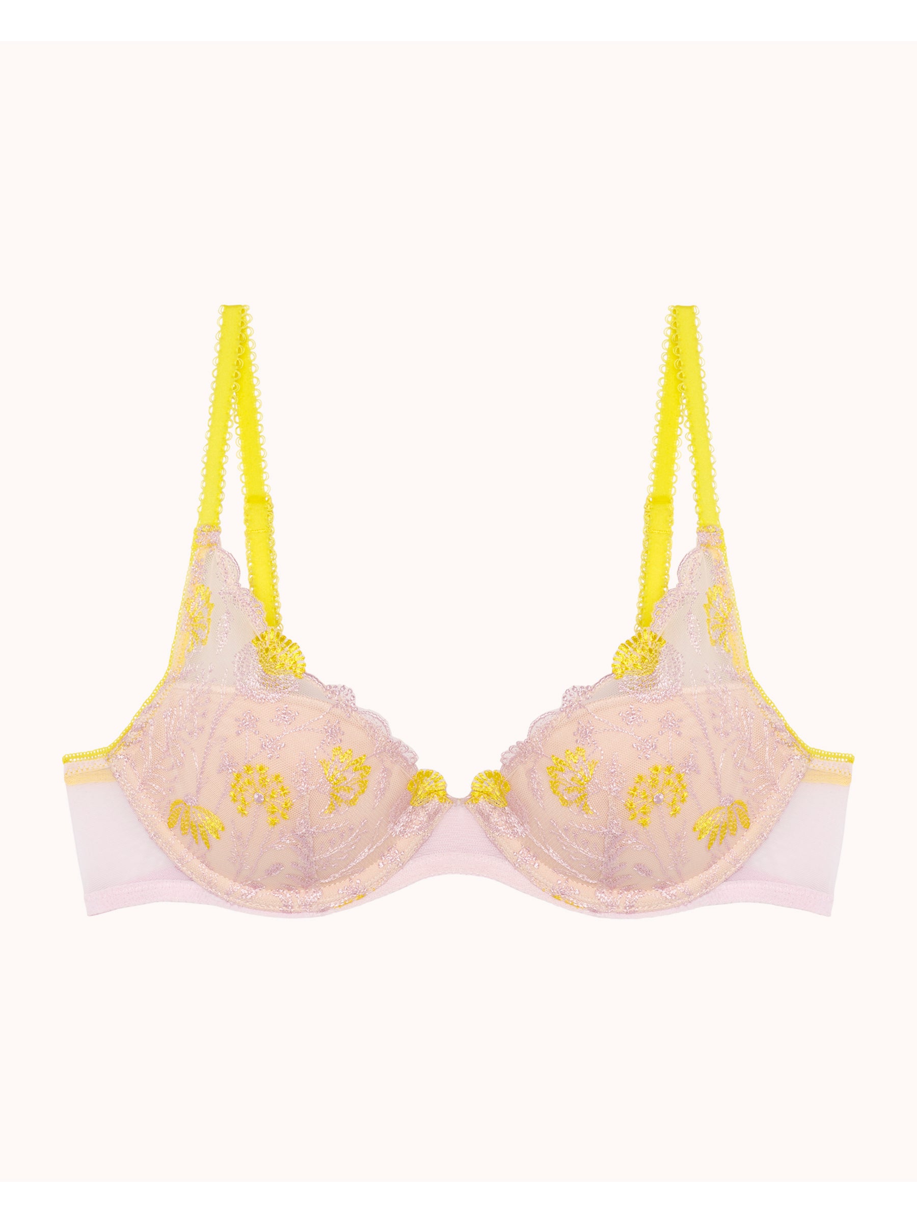 PASSIONATA - Chloe padded Plunge bra in eden pink