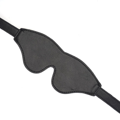 ANON SECRETS - DARK SECRET BLACK LEATHER BLINDFOLD