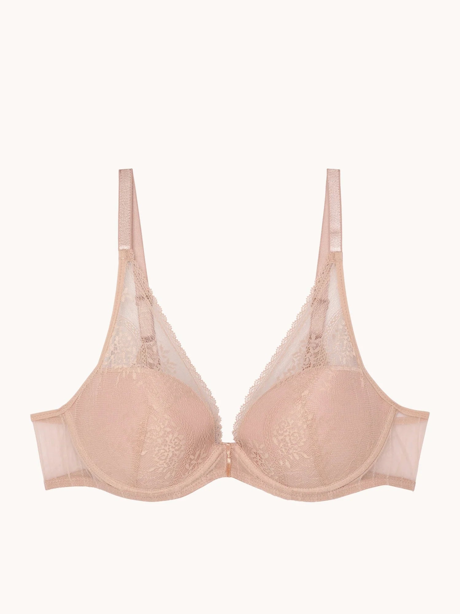 PASSIONATA - MADDIE PLUNGE BRA WIRED PADDED in Soft pink