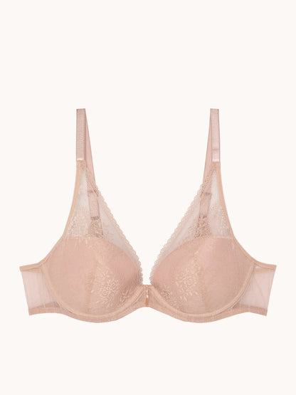 PASSIONATA - MADDIE PLUNGE BRA WIRED PADDED in Soft pink