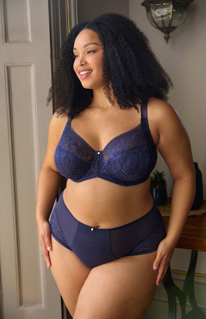 SCULPTRESSE - DREAM PLUNGE BRA IN navy