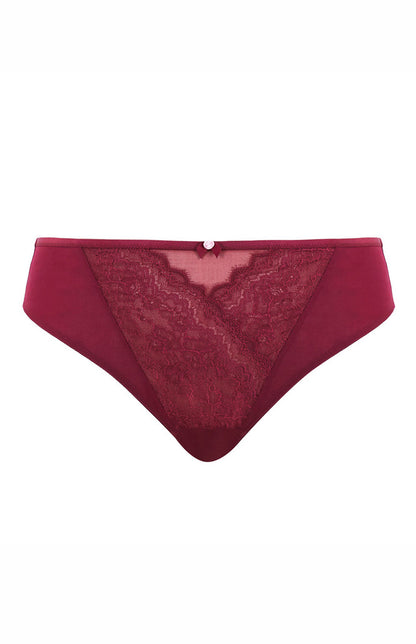 SCULPTRESSE - Natalia High Leg Brief in Bordeaux Red