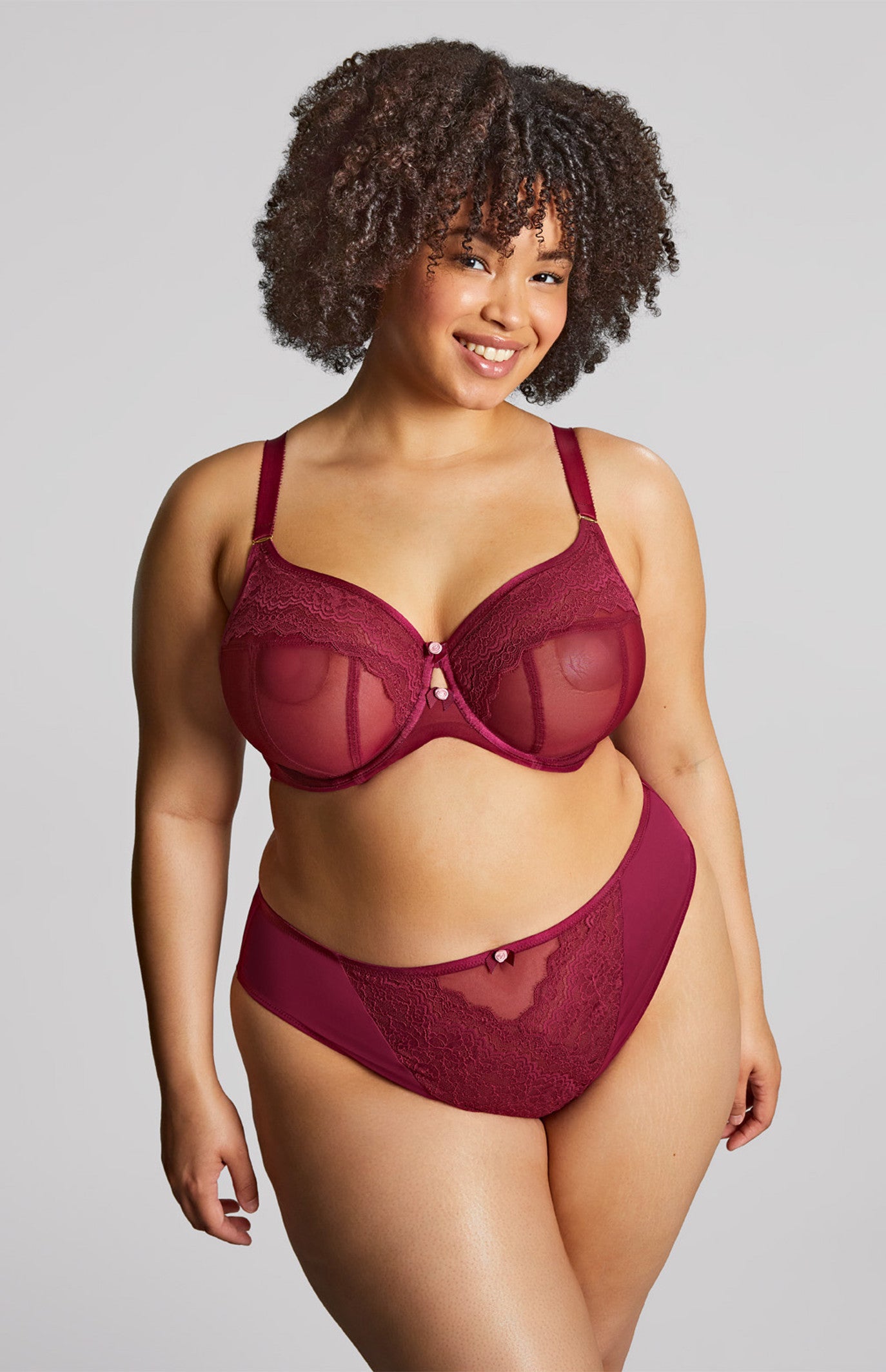 SCULPTRESSE - Natalia Full Cup Bra in Bordeaux Red