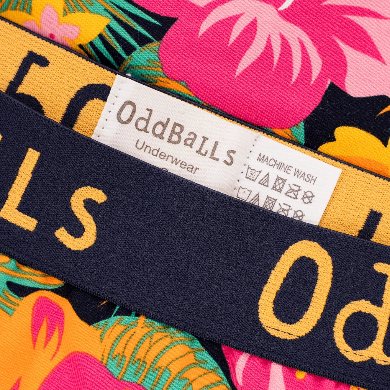 Oddballs - Hibiscus - Mens Cotton Boxer Shorts