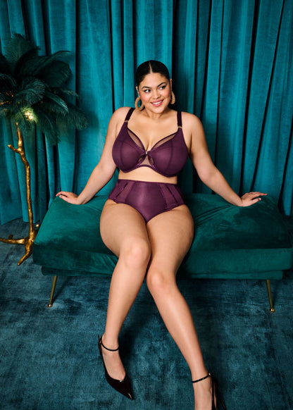 ELOMI - Kintai Plunge Bra in Blackberry