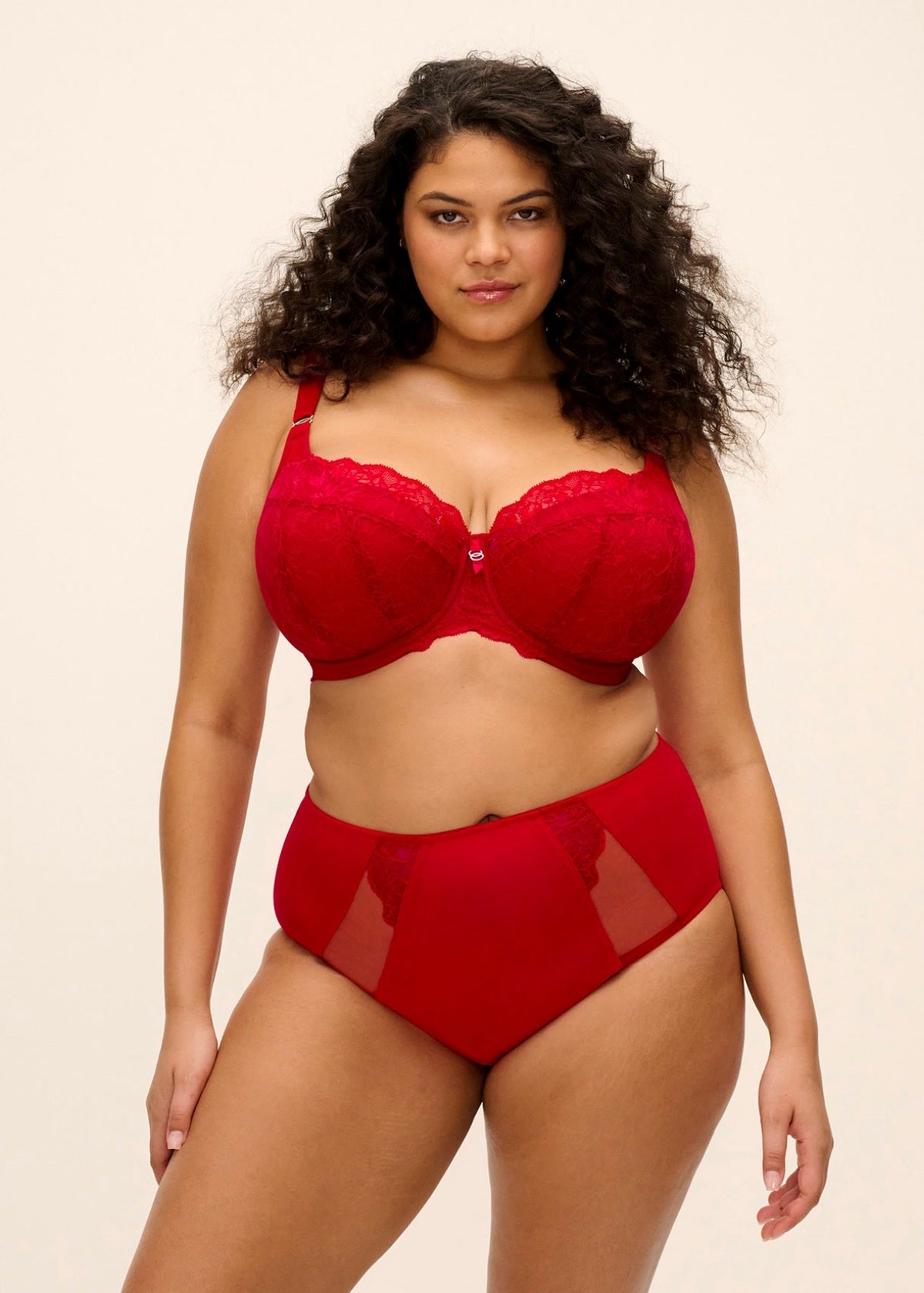 ELOMI - Brianna Uw Padded Half Cup Bra in Haute Red