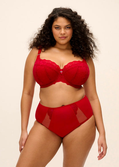 ELOMI - Brianna Uw Padded Half Cup Bra in Haute Red