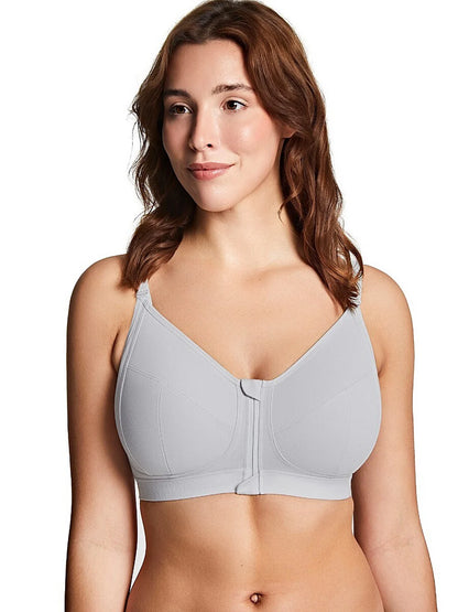 Royce - Fearne Organic Cotton Front Fastening Comfort Bra in Grey